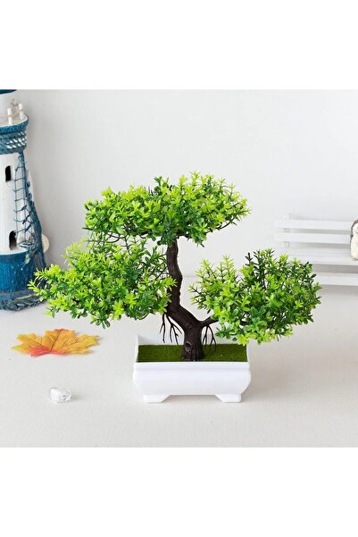 Choice B59 نباتات بلاستيكية اصطناعية بونساي شجرة صغيرة أصيص حديقة زهور ترتيب نباتات اصطناعية أونا