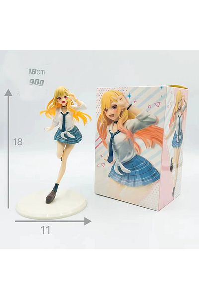 BANDAI 01 With Box My Dress-up Darling Anime Figure Kitagawa Marin Black Maid Action Figurine Shizuku Kuroe