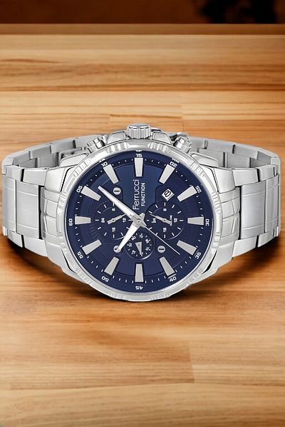 Ferrucci men's Silver-blue Colored Wristwatch - Fcf.13144fm.02 Bracelet Zmfer130