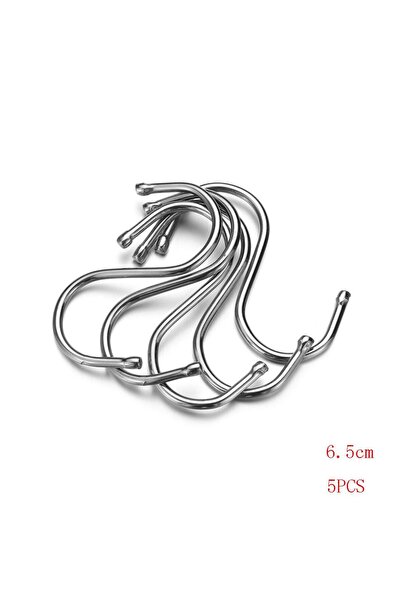 Choice 6.5 سم (5 قطع) 5 قطع خطافات على شكل حرف S حامل شماعات منظم رف تخزين من...