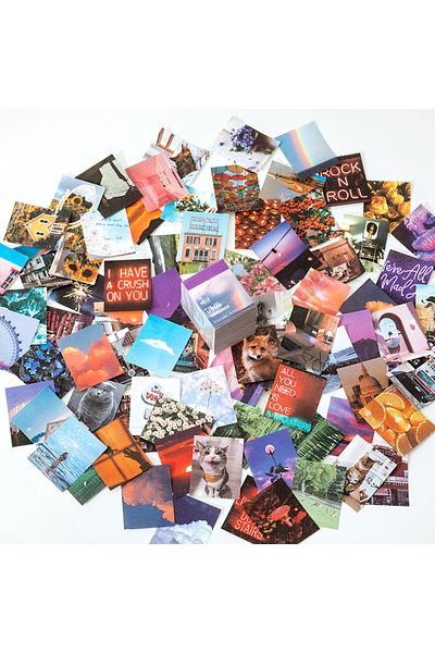 Choice C JIANQI 400 pcs Craft Vintage Scrapbooking Paper Kawaii Art Junk Journal Deco Sticker Natural Coll.