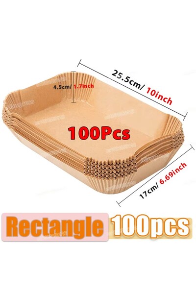 Choice مستطيل - 100 قطعة 100/50 قطعة مستطيلة ورق المقلاة الهوائية مربع ورق ال...