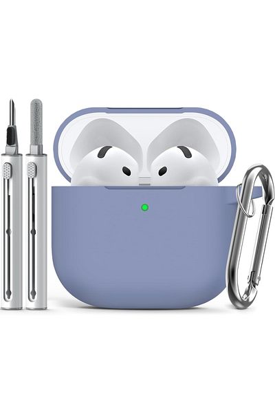 Choice Lavender for AirPods 4 Case Cover (2024) with Cleaner Kit,Soft Silicone Protective Case for Apple Ai