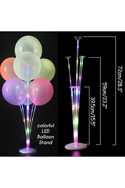 Choice كما في الصورة 1 مجموعة حامل LED طاولة عائمة حامل بالونات عمود حامل بال...