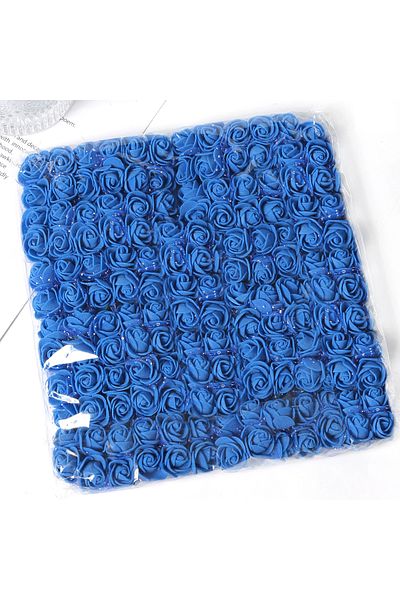 Choice Dark Blue 144Pcs Mini Rose Artificial Flowers Bouquet 7.5cm Foam Fake Flowers Wedding Decoration for