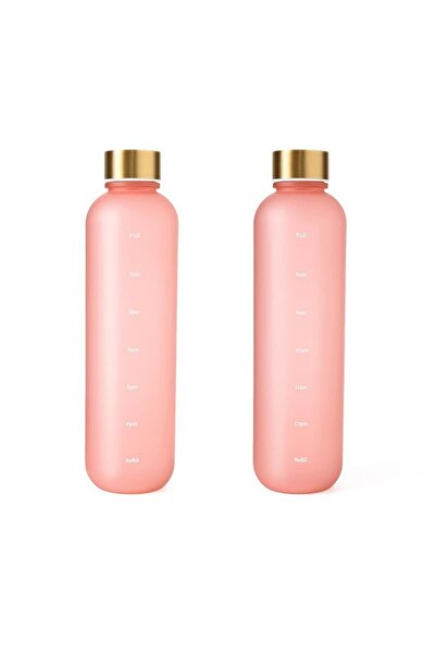 Choice زجاجة وردية سعة 1 لتر 1000 مل مع علامة زمنية 32 أونصة تحفيزية قابلة لإ...