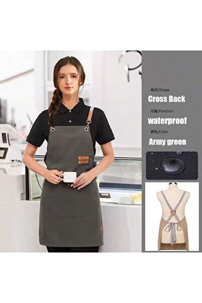 Choice 3 مآزر طاهٍ مقاومة للماء، مئزر ظهر متقاطع للرجال والنساء مع أحزمة قابل...