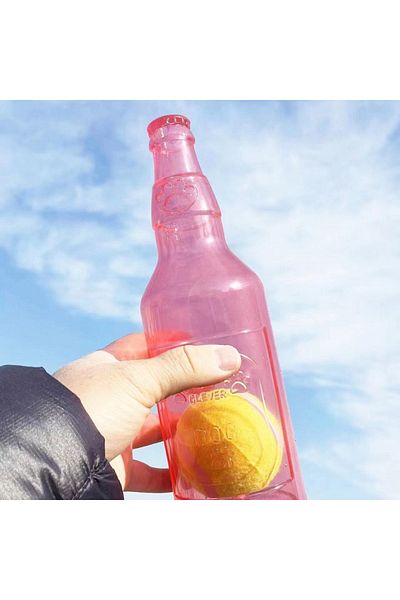 Choice Red Pet Chew Toy TPR Bite-resistance Beer Bottle with Tennis Ball Toy Puppy Teeth Grinding dog Chewi