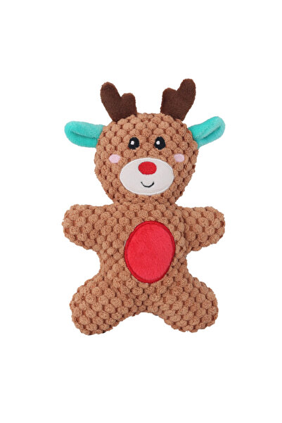 Choice لعبة مضغ محشوة على شكل كلب موس أليف تصدر ضوضاء على شكل سانتا إلك رجل خ...