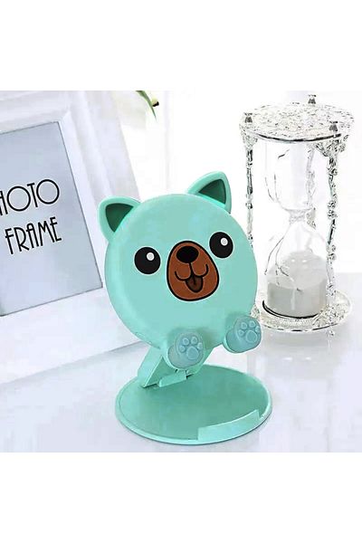 Choice 1PC green 1PC New Cartoon Cute Phone Stand Folding Small Portable Multi Functional Adjustable Univer