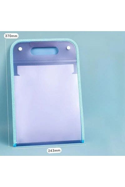 Choice Blue 13 Pocket File Folders Portable A4 Letter Size Macaron Color Accordian Document Organizer for C