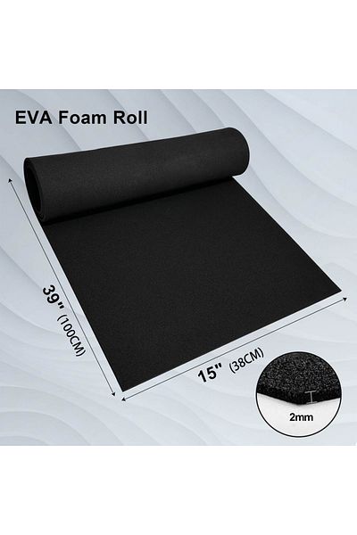 Choice Black-Thickness 2mm EVA Foam Roll Sponge Paper  2mm-10mm Thick 39"x15" DIY Cosplay Foam Sheet  Pliab