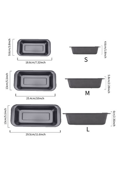 Choice 3 قطع 3 قطع قوالب خبز مستطيلة، قالب خبز غير لاصق من الفولاذ الكربوني ا...