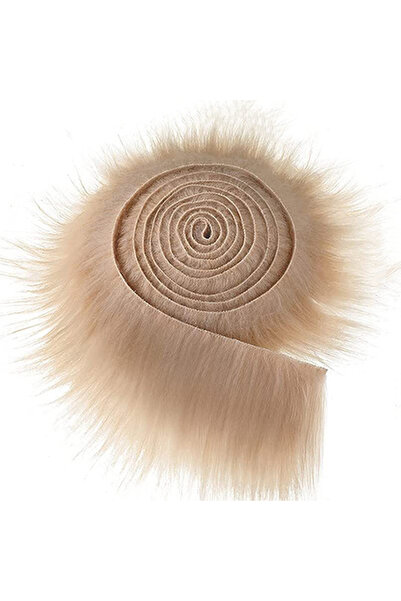 Choice Khaki Faux Raccoon Fur Ribbon Tapes DIY Apparel Sewing Fluffy Trim Tri...