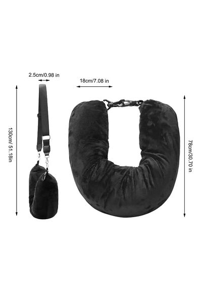 Choice Pile double zipper Fillable Travel Neck Pillow Case Carryable Pillowcase Storage Bag Airplane Cushio