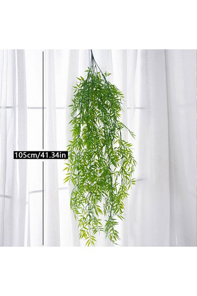Choice 105cm 80-105cm Artificial Hanging Plants Tropical Bamboo leaf Vines Fake Grass Vine Plastic Willow l