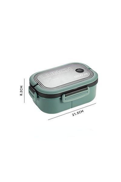 Choice 1200ml 2 5 Green 1200ml 2 Layer Bento Lunch Box With Spoon Fork, Kid High Capacity Microwae Food Con