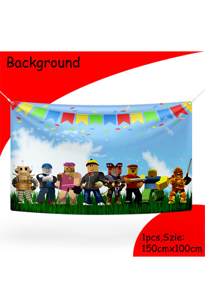 Choice background 1pcs Robot Happy Birthday Decoration Tableware Set Paper Pl...
