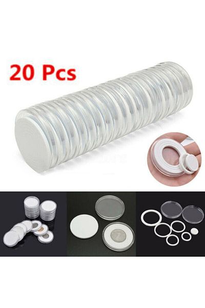 Choice 700321 20PC 46mm Coin Box with washer protection box silver coin bronze coin collection coin size ad