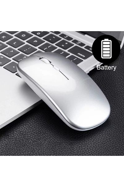 congdi ماوس ألعاب لاسلكي فضي 2.4 جيجا هرتز، ماوس بطارية أحادي الوضع مع مستقبل USB للكمبيوتر الشخصي والكمبيوتر المحمول والكمبيوتر المحمول