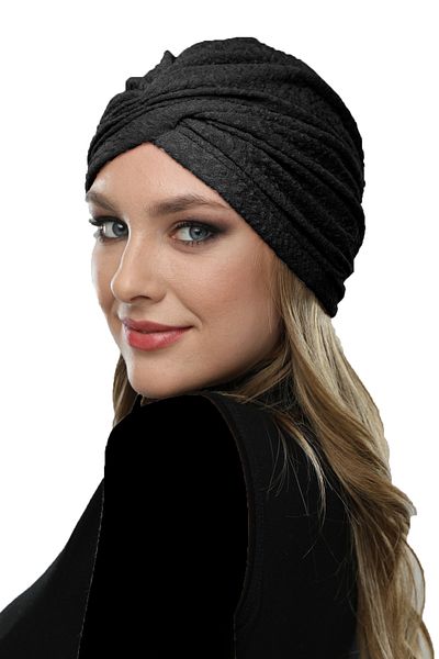 fidan bone Brocade W Black Ready-made Hijab Hijab Bonnet