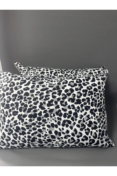 Pamuku 2 Pieces Leopard Pattern Zippered Pillow Case 50X70Cm