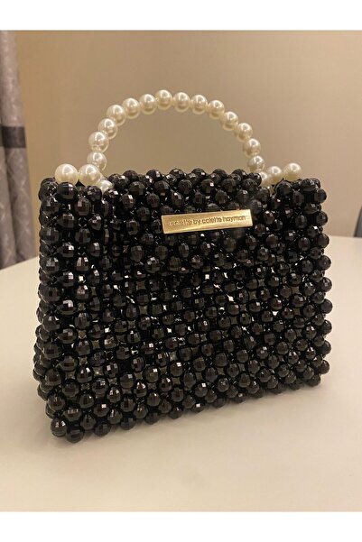 CFFM BONCUK ÇANTA İNCİ ÇANTA DAVET ÇANTASI ŞIK ÇANTA ABŞYE ÇANTA GELİN ÇANTASI PEMBE BONCUK ÇANTA