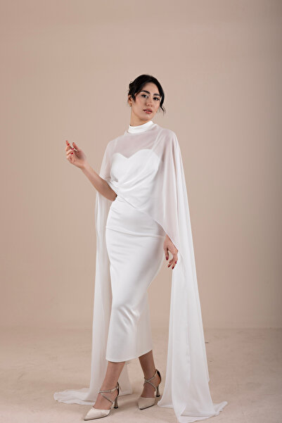 berissima bride Şifon Şal Nikah Pelerini