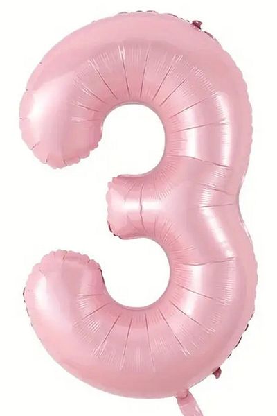 BeySüS Pink 3 Number Foil Balloon 80 cm
