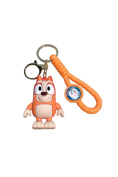 Choice 2 Bluey And Bingo Cute Cartoon PVC Model Dolls Keychain Car Keyring Decoration Backpack Pendant Chi.