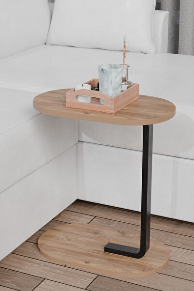 Modalanka Hilal Zigon Yan Sehpa –Koltuk Altına Giren, Metal Ayaklı, Modern, Ş...