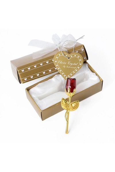 Choice Red Mother's Day Gifts For Girlfriend Crystal Rose Artificial Flower Eternal Love Flowers For Annive