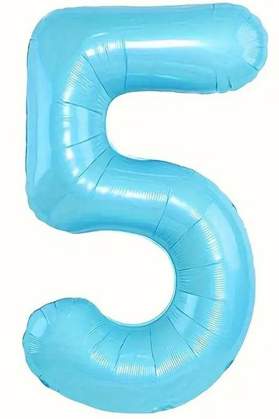 BeySüS Blue 5 Number Foil Balloon 80 cm