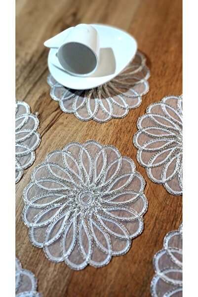 Neweste 6 bucăți prezentare șervețel cocktail pânză tavă cafea prezentare pânză guipură