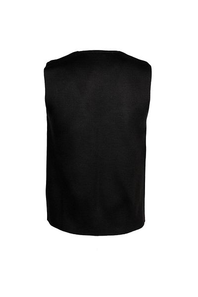 Hatemoğlu Black Regular Fit V-Neck Wool Knitwear Vest