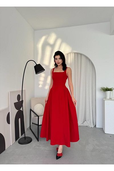 conconmoda Hera Long Thick Strap Dress