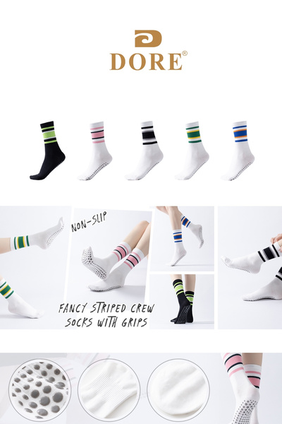 Dore Orijinal Kadın 1 Çift Kaymaz Pilates Ve Yoga Için Plates Kaydırmaz Tabanlı Çorap - Pembe 1'li
