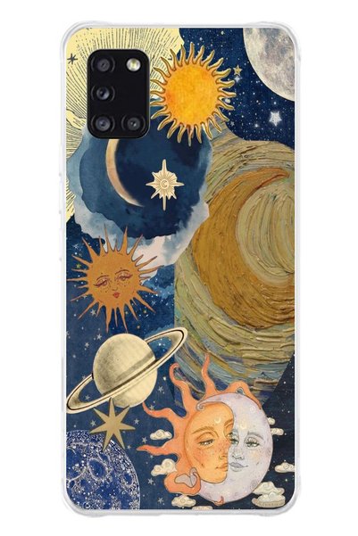 TechTree Solar and Moon Universe Design Clear Silicone Case Compatible with S...