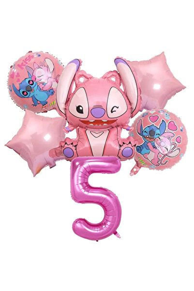 Choice مجموعة واحدة من 6 قطع من بالونات ليلو وستيتش المصنوعة من رقائق معدنية ...