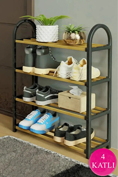 Olgun Home 4 Katlı Ahşap Ayakkabılık