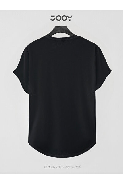 Jooy Μπλουζάκι με μαύρο φτερό με στάμπα οβάλ κοπής