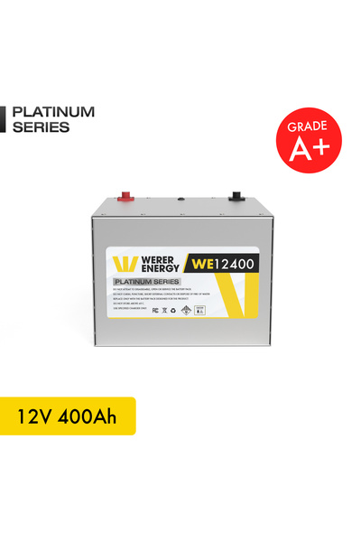 WERER ENERGY 12V 400Ah LiFePO4 Platinum Series Bluetooth'lu Lityum Demir Fosfat Akü