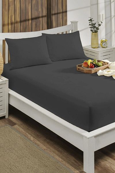 Podiumtex 90×190 cm Single Cotton Fitted Sheet Set-Fitted Sheet+Pillowcase