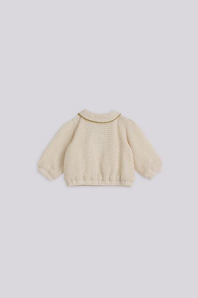 Layette BG Store Baby Girl Ecru Tracksuit Top