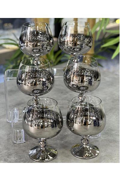 decovien Bohemia Crystal 6 Titanium Plated Coffee Side