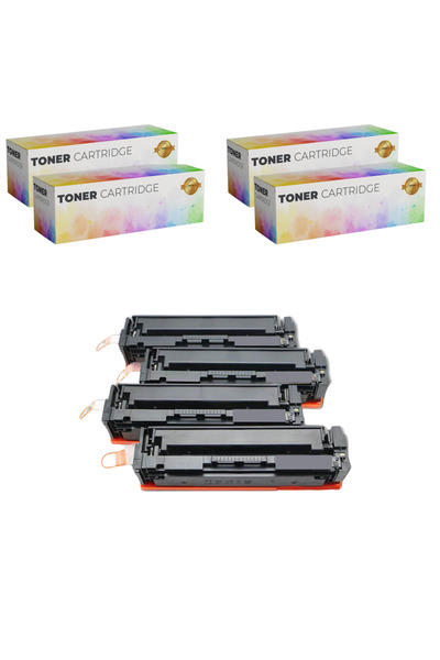 HP 201A -CF400 4 RENK TONER SETİ HP Color Laserjet Pro M252n/m252dw Mfp M274n...