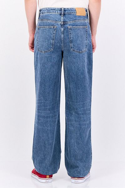 Gant Men Relaxed Fit Washed No Stretch Straight Leg Jeans, Mid Blue Wash