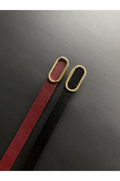 LİA KEMER 2'li البيضاوي المرأة الذهب مشبك حزام الخصر حزام معطف حزام اللباس حز...