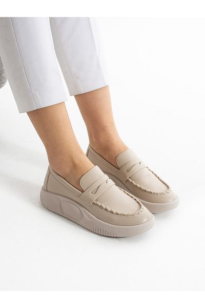 ALEMDAR AYAKKABI Γυναικείο Loafer ENVEY Cream Saddle
