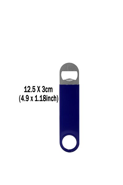 Choice Blue 5inch Bartender Bottle Opener, Beer Bottle Openers, Speed Openers, Rubber Coated Stainless Stee